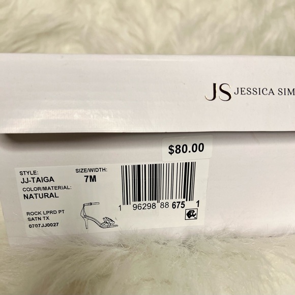 Jessica Simpson Leopard Print Taiga Strappy Heels With Floral Design - Picture 8 of 9